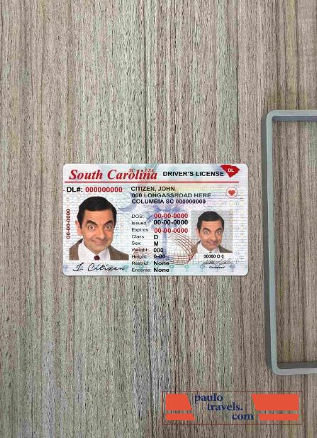 USA South Carolina DL photolook FRONT PSD template